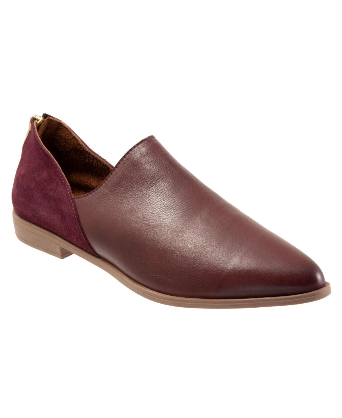 Bueno Beau Leather and Suede Back Zip Loafers Product Image