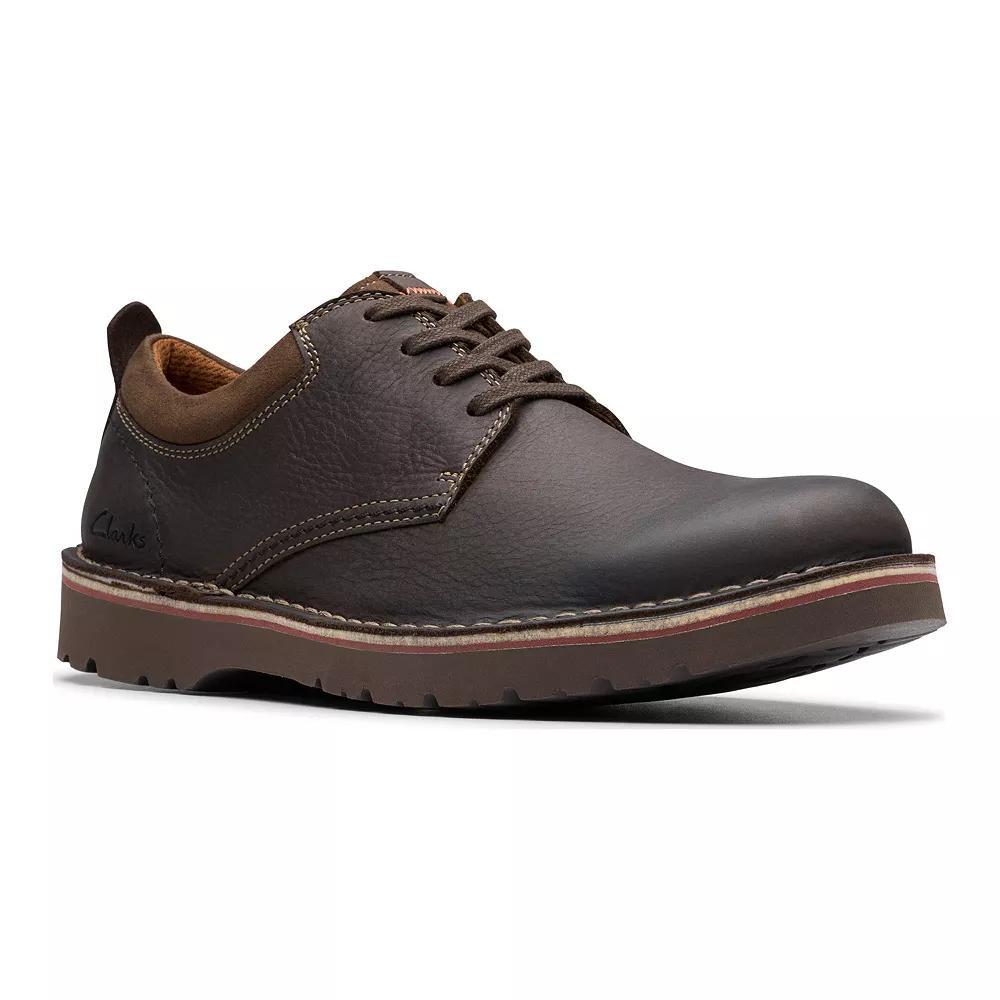 Clarks® Eastford Low Men's Leather Shoes, Size: 8, Dark Brown Product Image