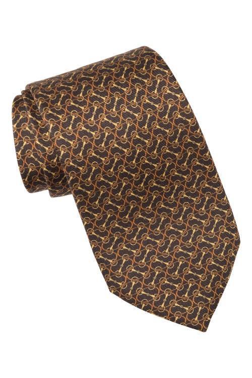 Elizabetta Palio - Printed Silk Tie for Men in Brown at Nordstrom Product Image