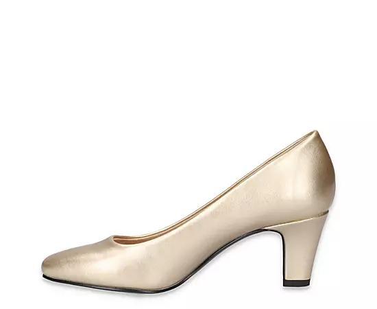 Easy Street Poet Women's Square Toe Pumps, Size: 6.5, Gold Product Image