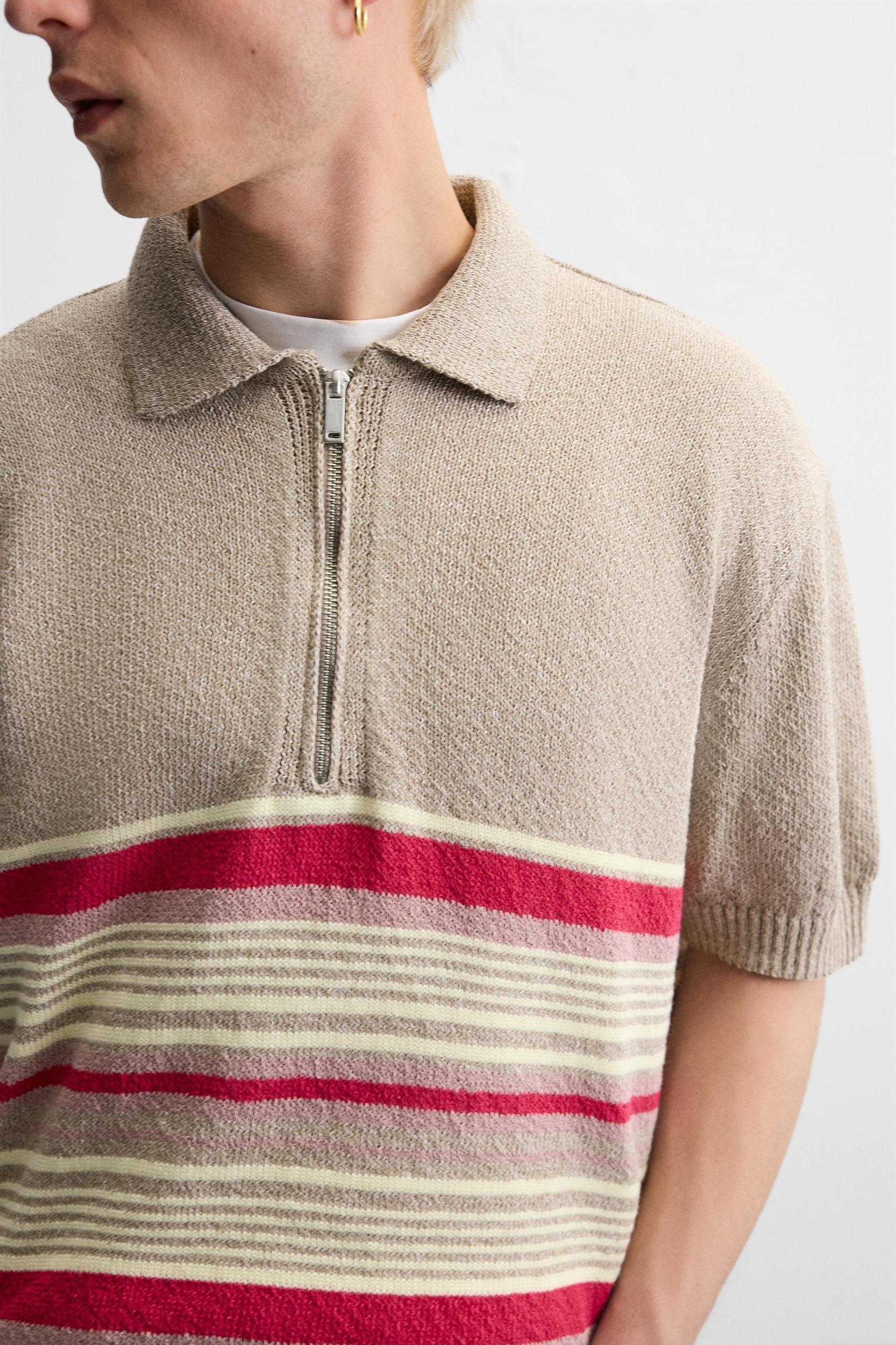 QUARTER ZIP KNIT POLO Product Image