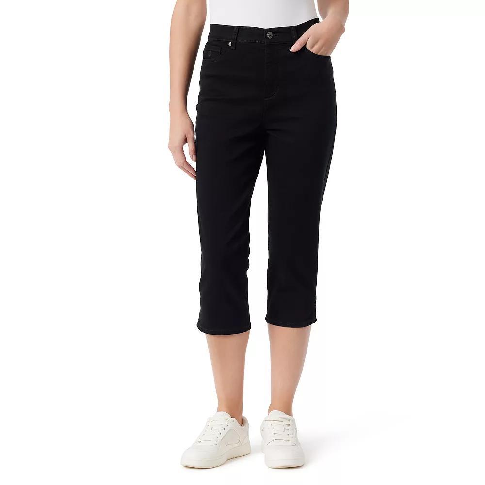 Petite Gloria Vanderbilt Amanda Stretch Straight-Fit Capri Pants, Womens Product Image