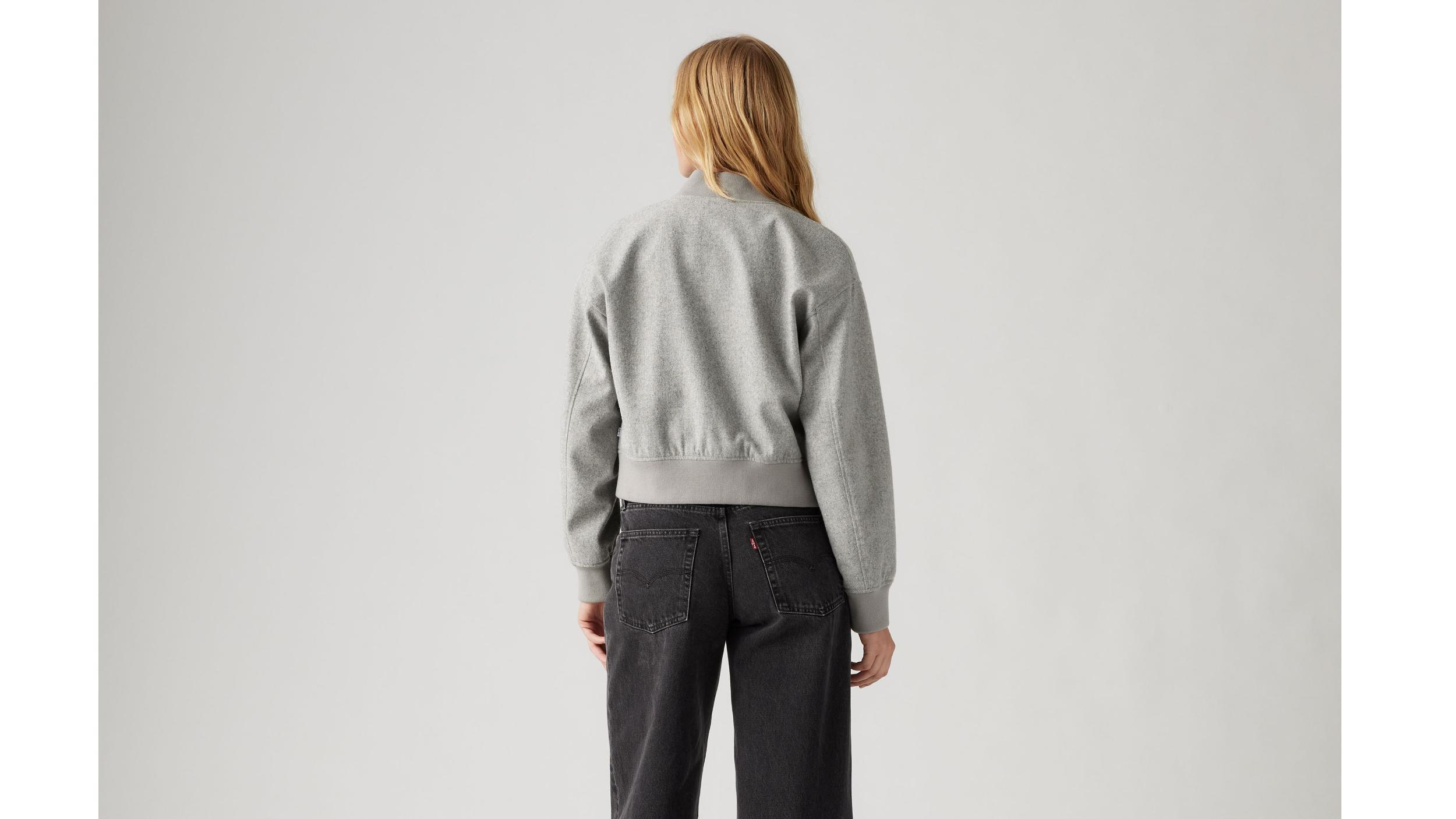 Cropped Varsity Bomber Jacket Product Image