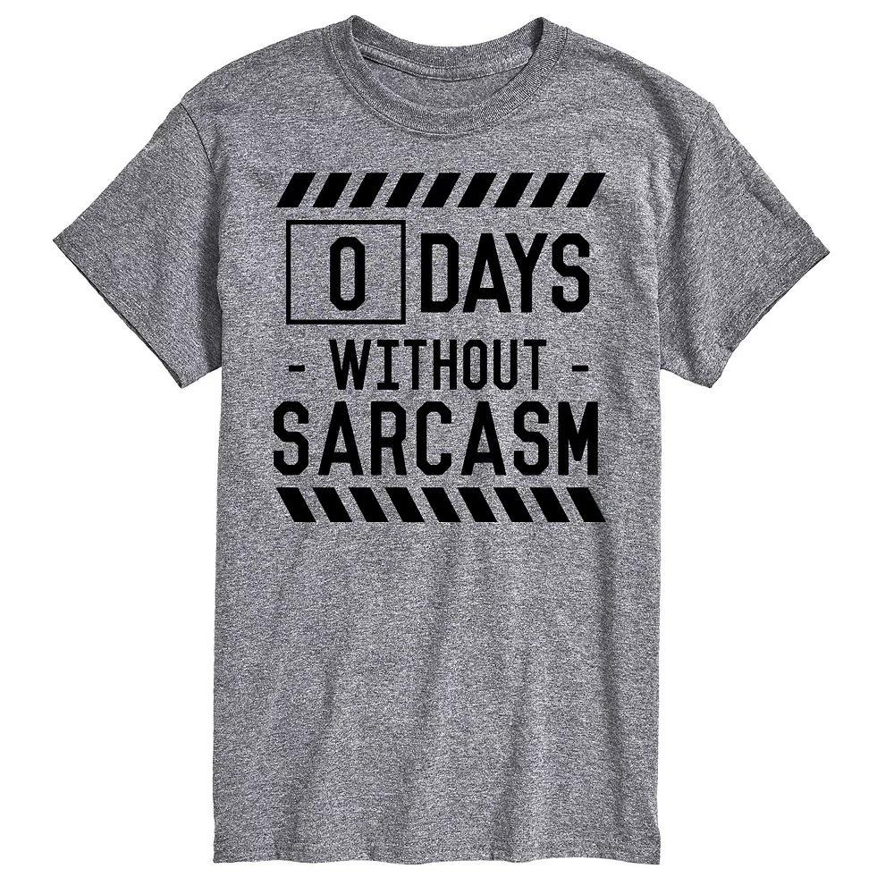 Men's 0 Days Without Sarcasm Tee, Size: XL, Red Product Image