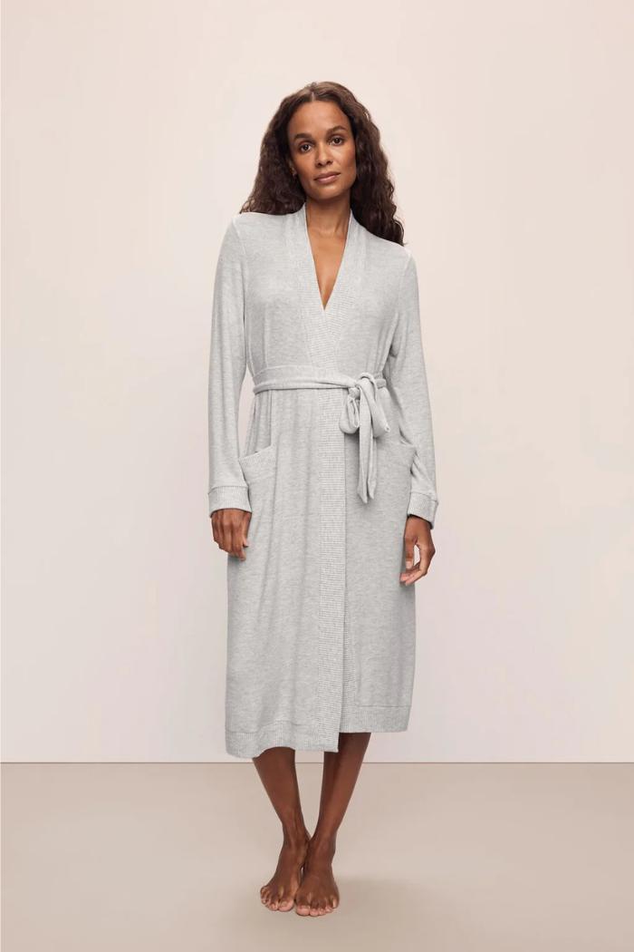 Eberjey Cozy Time Robe Lt. Heather Grey Product Image
