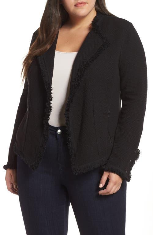 Nic+Zoe Fringe Mix Knit Jacket Product Image