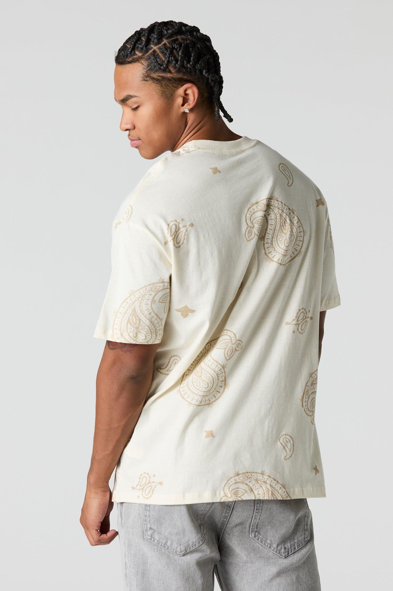 Paisley Print T-Shirt Male Product Image