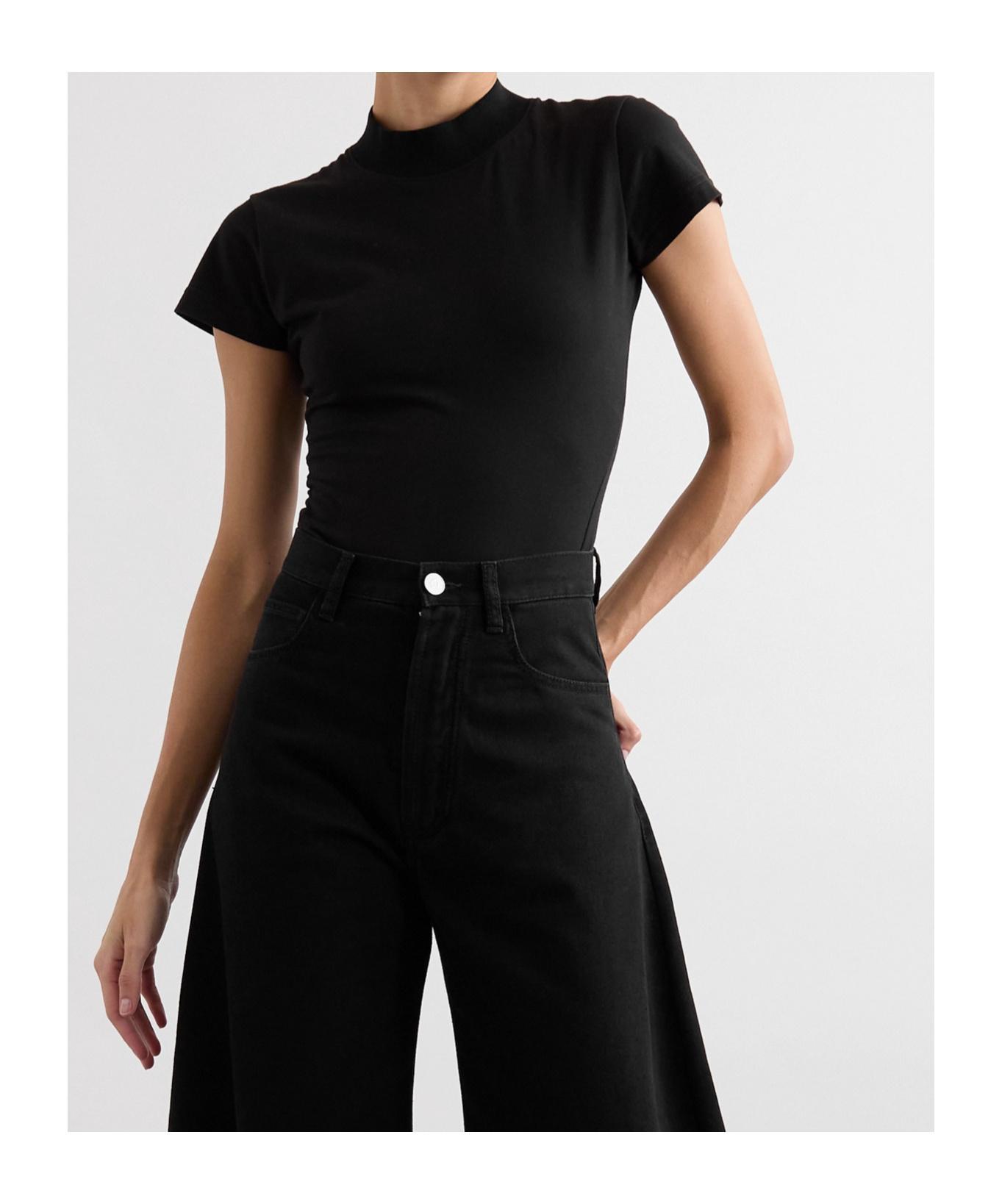 ALAÏA Short-sleeve Bodysuit In Black Product Image