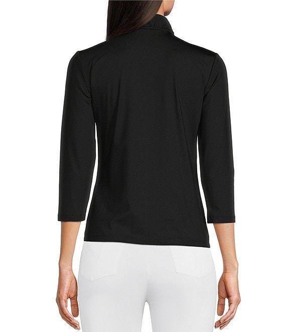 J.McLaughlin Durham 3/4 Sleeve Ruffle Top Product Image