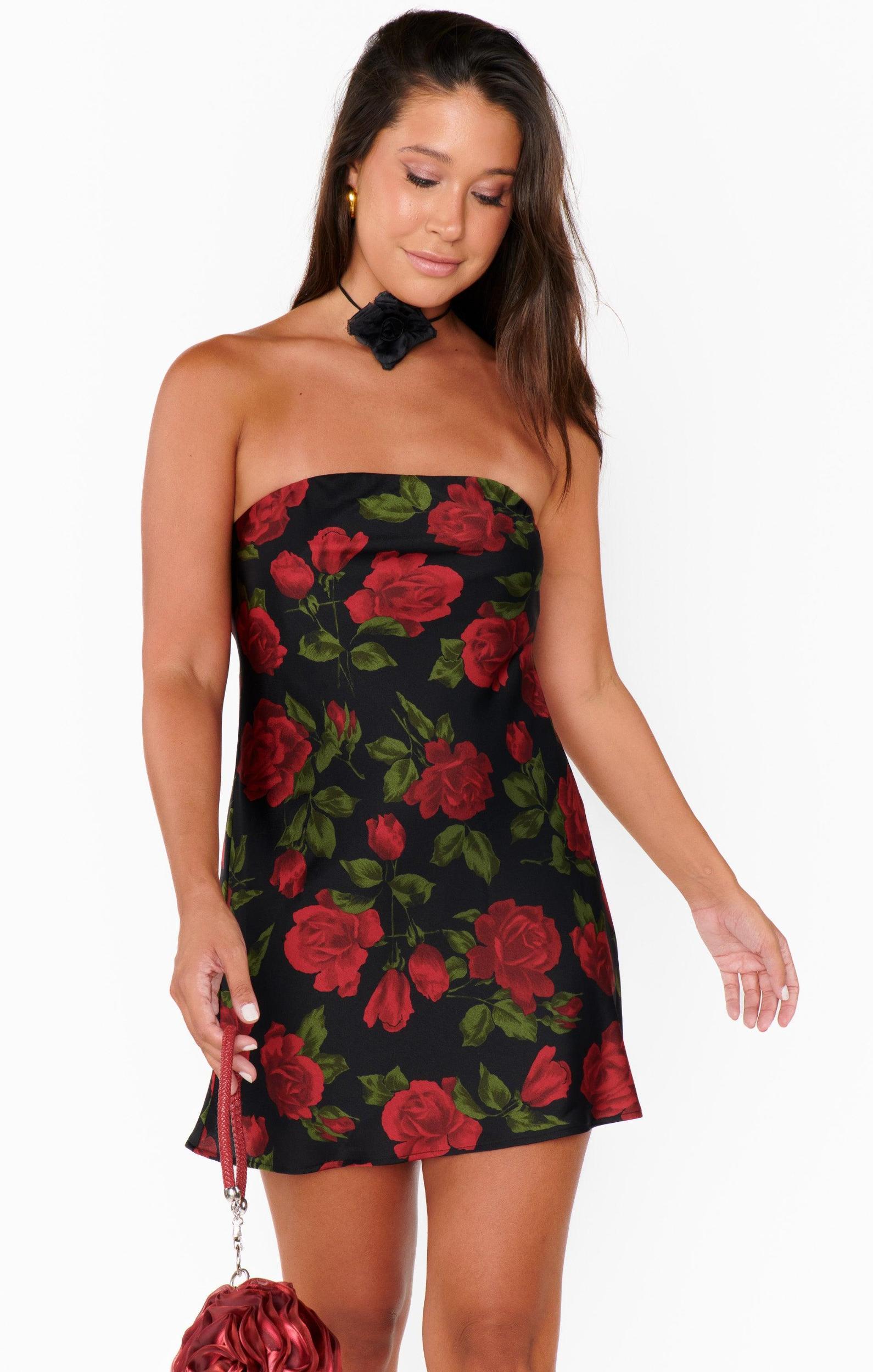 Taylor Tube Mini Dress ~ Send Me Roses Product Image
