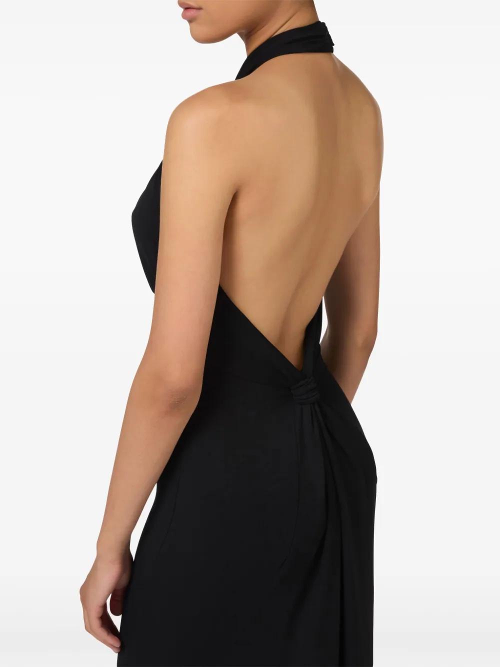logo-plaque draped gown Product Image