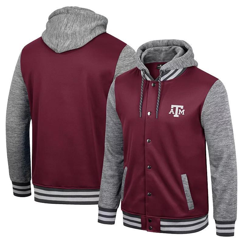 Men's Colosseum Maroon Texas A&M Aggies Robinson Hoodie Full-Snap Jacket, Size: XL, Red Product Image