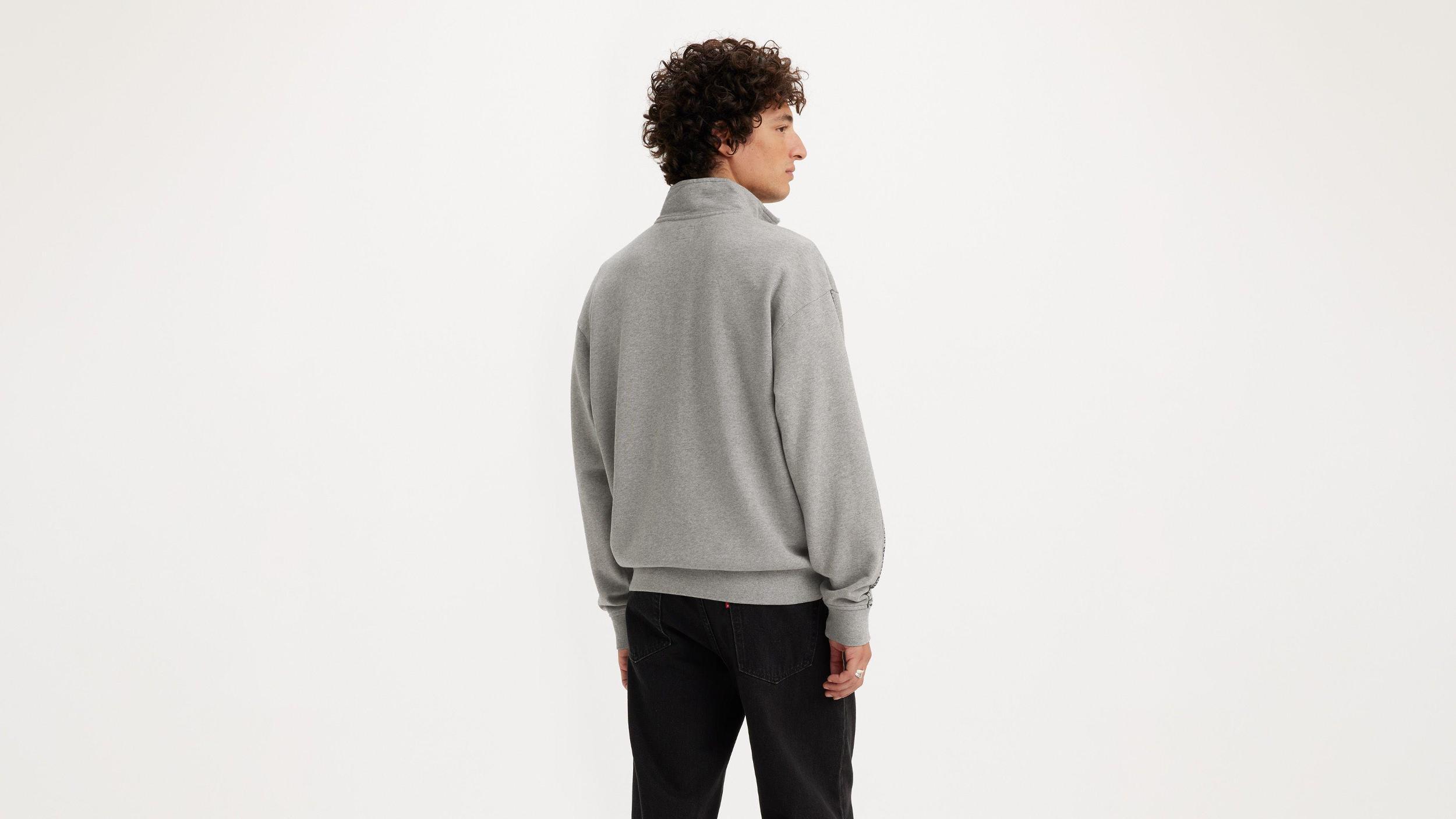 Relaxed Fit Graphic 1/4 Zip Sweatshirt Product Image