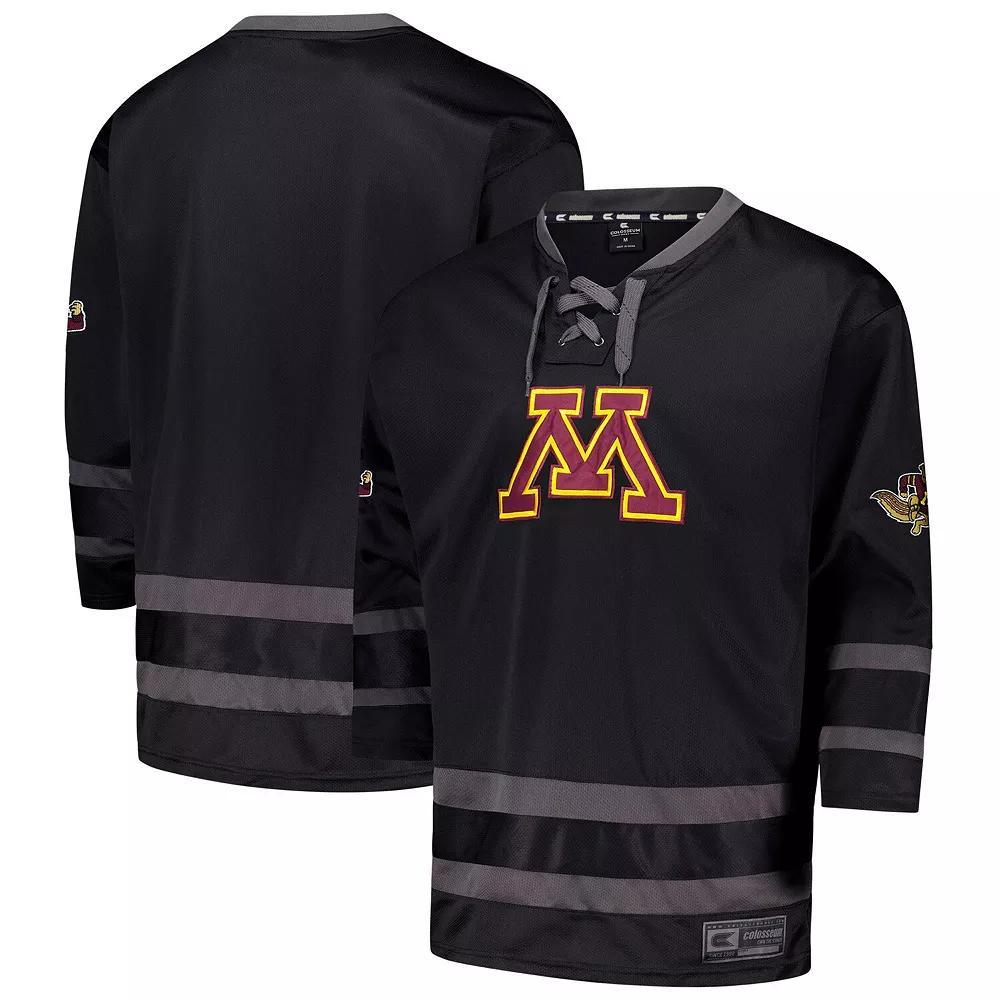 Men's Colosseum Black Minnesota Golden Gophers On The Ice Hockey Jersey, Size: Large Product Image