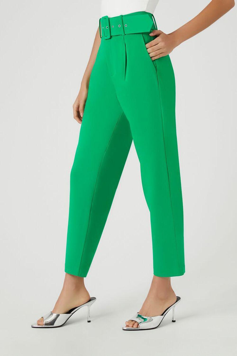 Belted Straight-Leg Ankle Pants | Forever 21 Product Image
