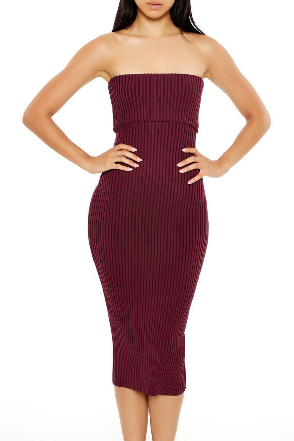 Foldover Tube Midi Sweater Dress | Forever 21 Product Image