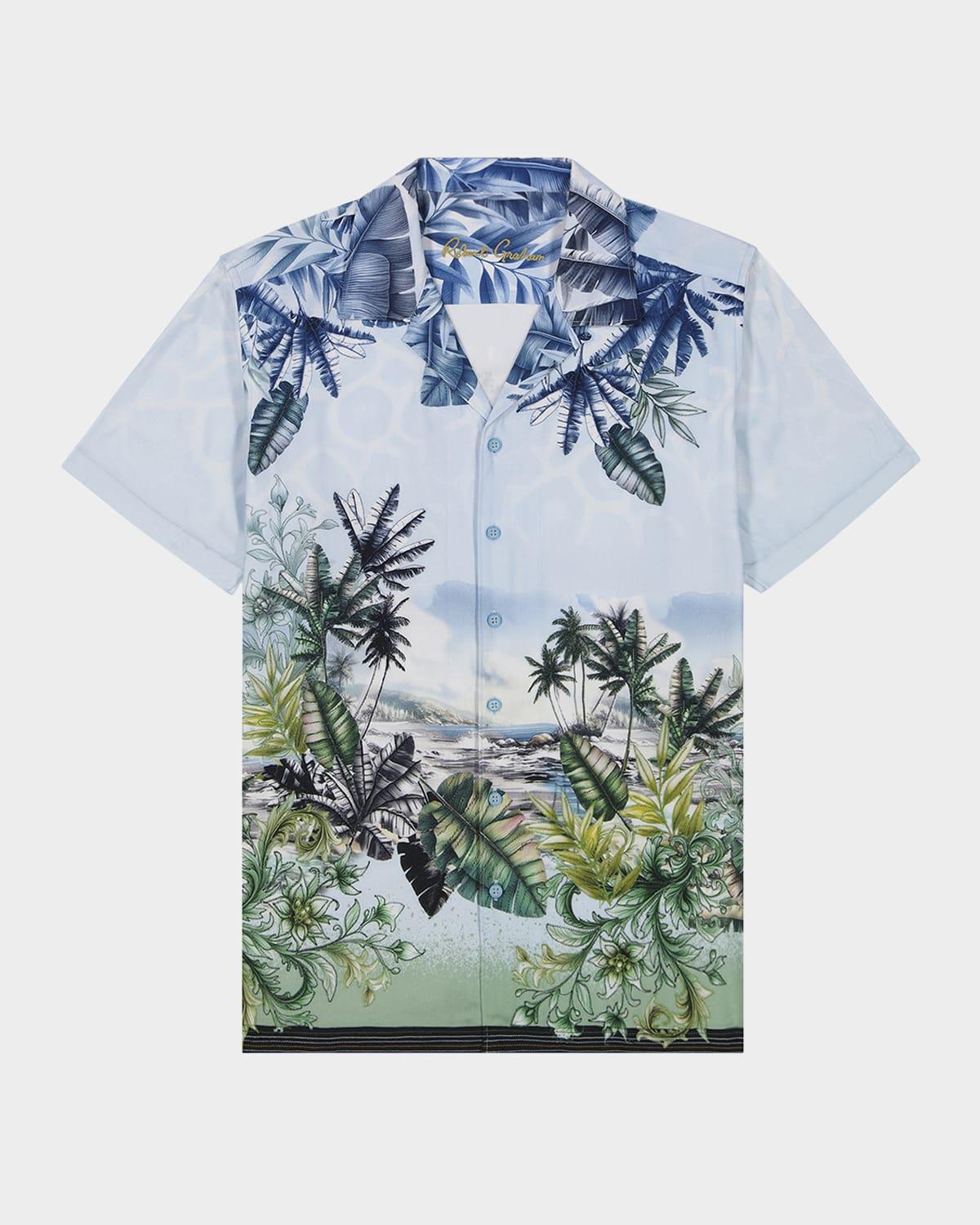 Mens Sahara Printed Camp Shirt - Product Image