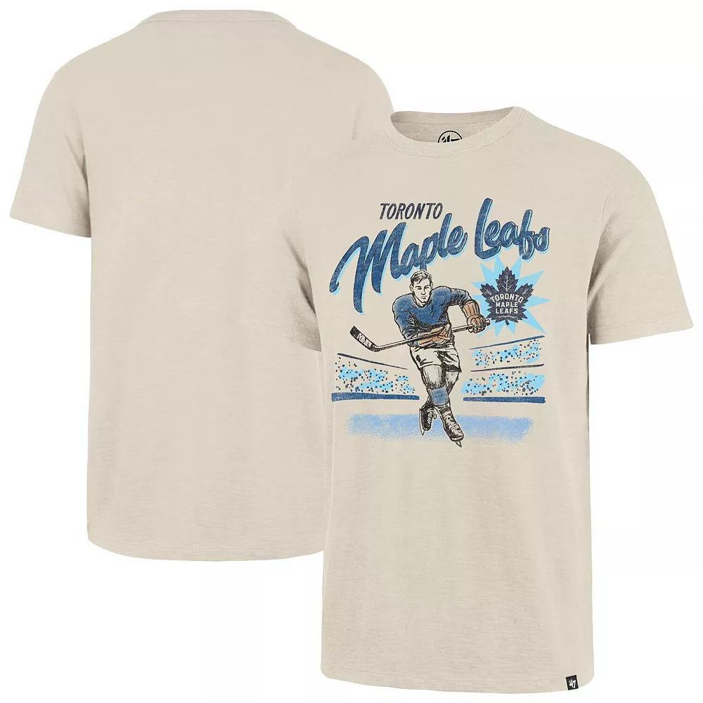 Men's '47  Natural Toronto Maple Leafs Hockey Player Golden Age Scrum T-Shirt, Size: XL, Mpl Beige Product Image