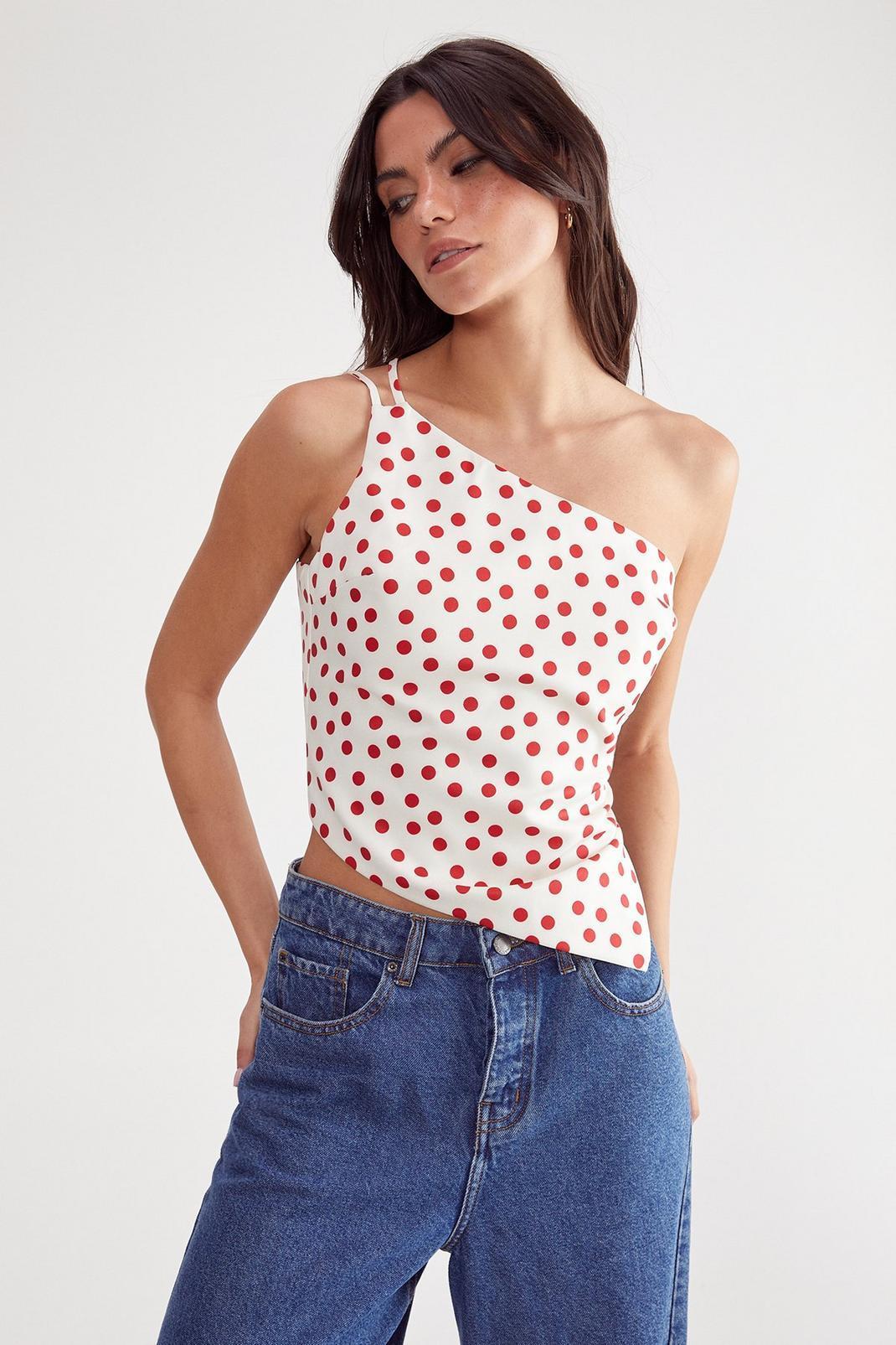 Tailored Spot Print Asym Top Product Image