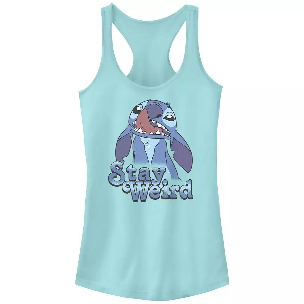 Disney's Lilo & Stitch Women's Stay Weird Stitch Racerback Tank Top, Girl's, Size: XL, Cancun Product Image
