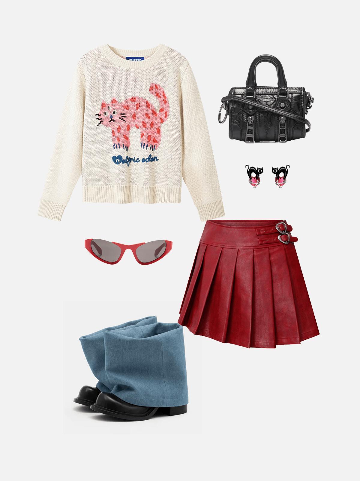 Aelfric Eden Kitty Crop Sweater @iggybellyy Product Image