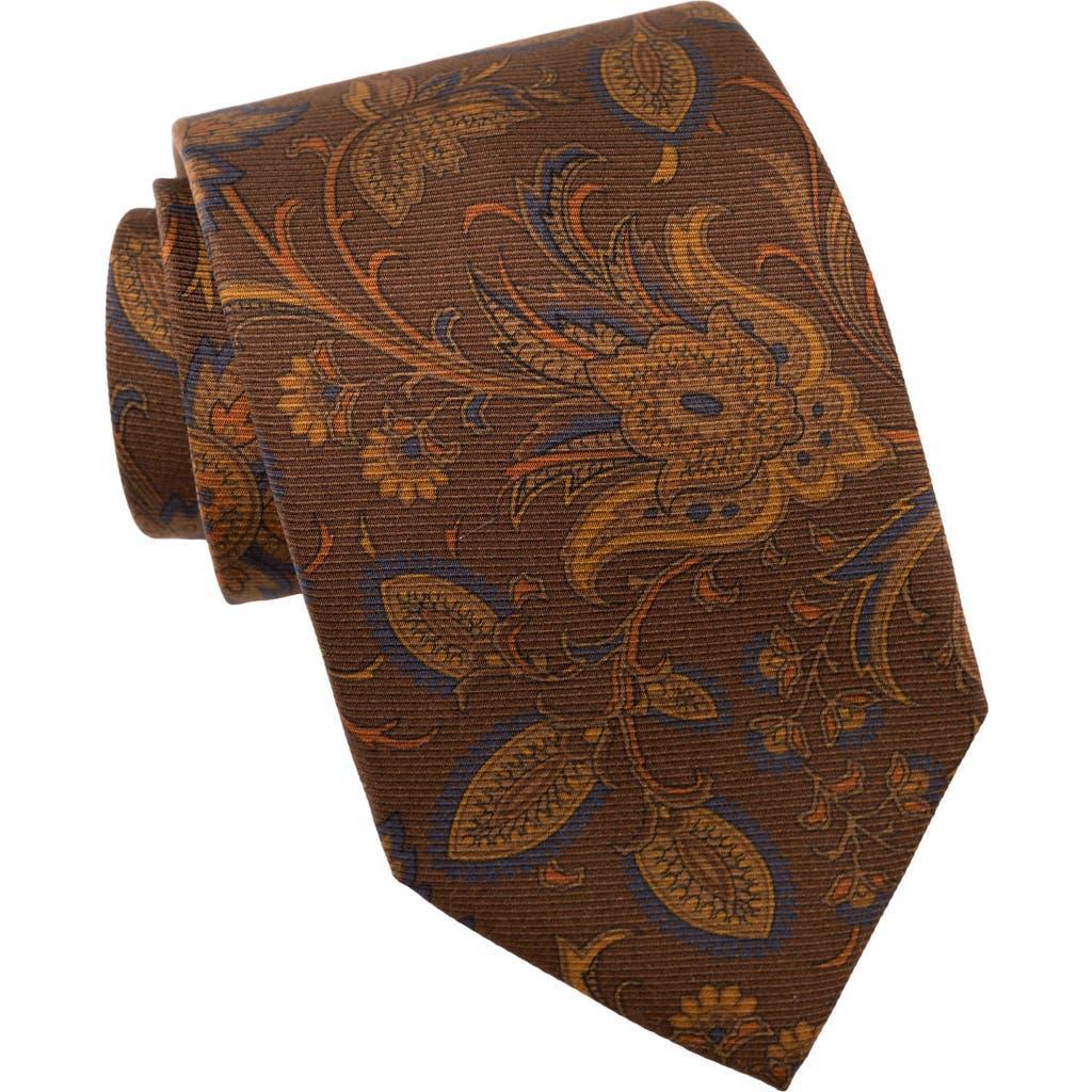 Elizabetta Calvino - Printed Silk Tie for Men in Black at Nordstrom Product Image