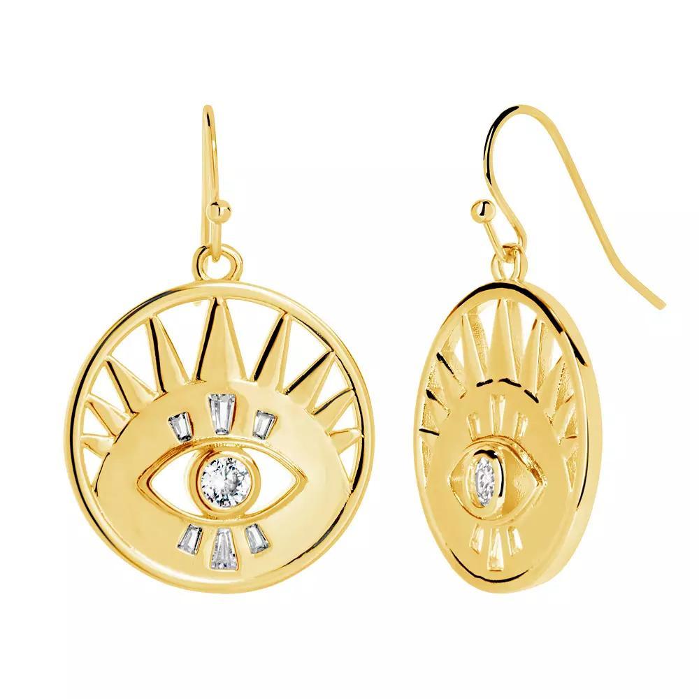 MC Collective Evil Eye Drop Earrings, Women's, Silver Tone Product Image