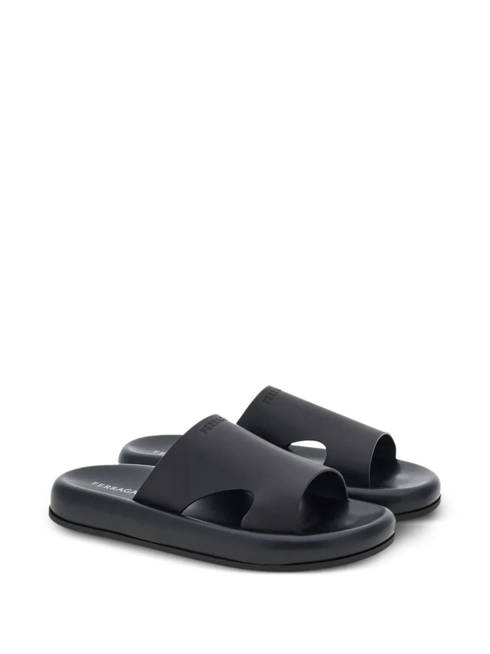 cut-out leather sandals Product Image