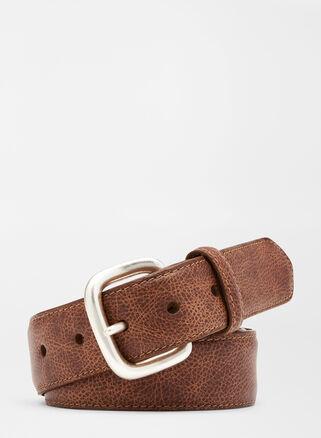 Peter Millar Mens Pilot Mill Leather Belt | Color: Whiskey | Size: 32 Product Image