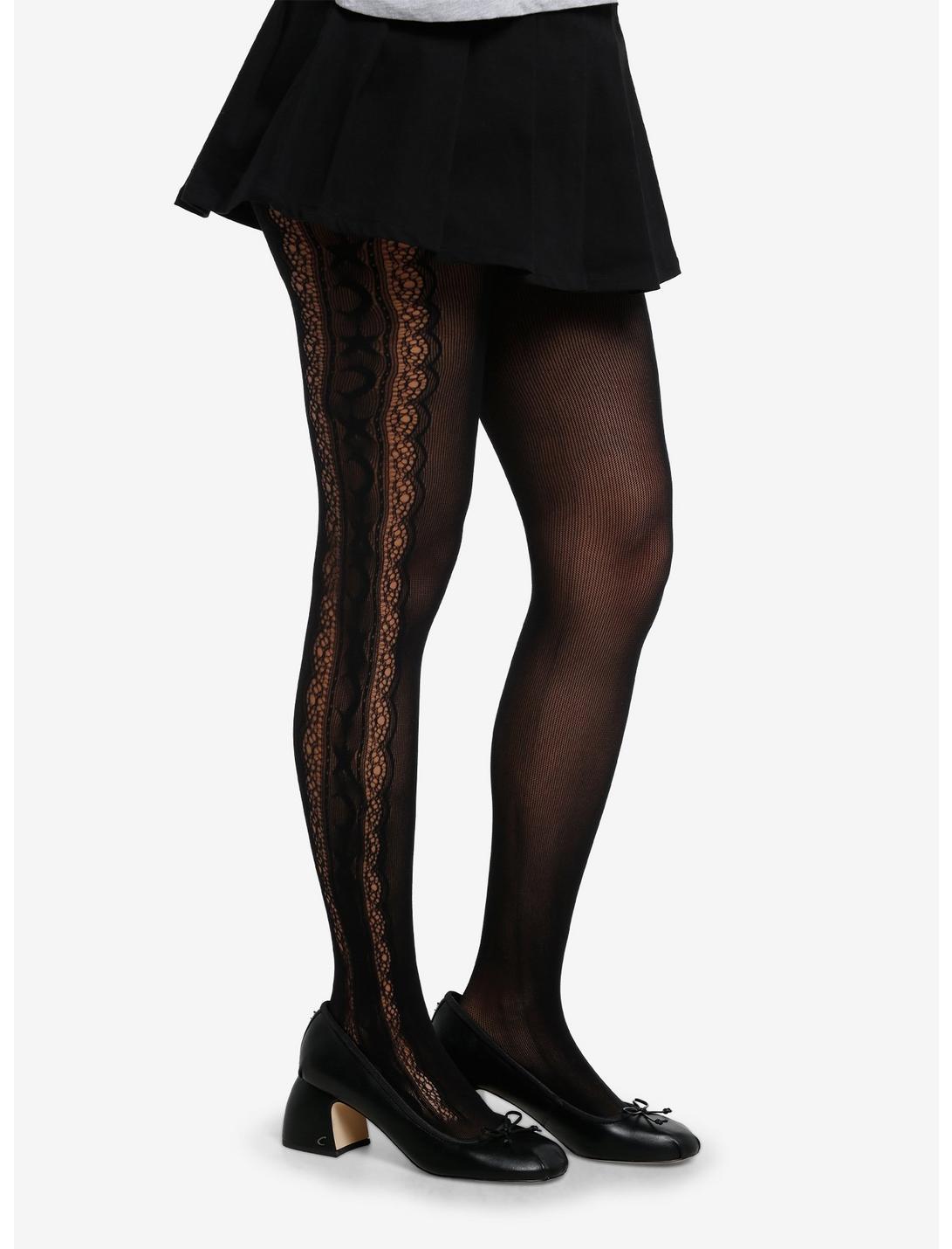 Black Star & Moon Lace Tights Product Image