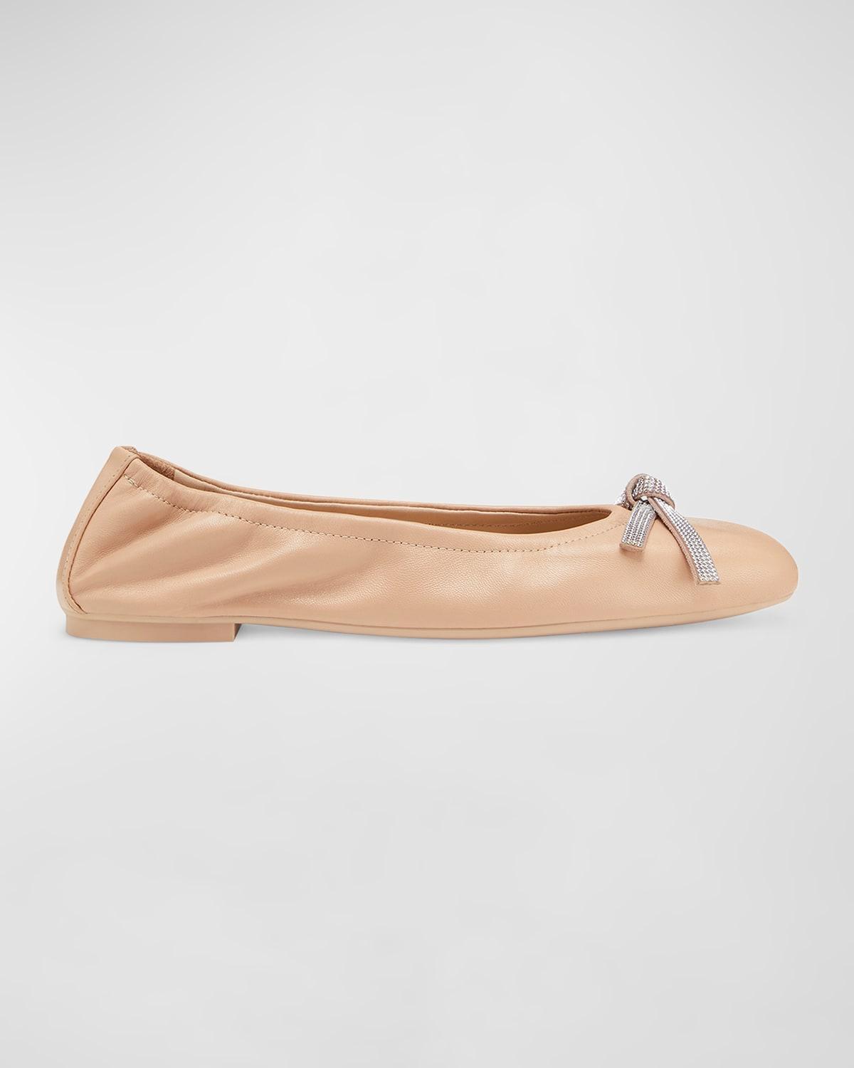 SW Lambskin Bow Ballerina Flats Product Image