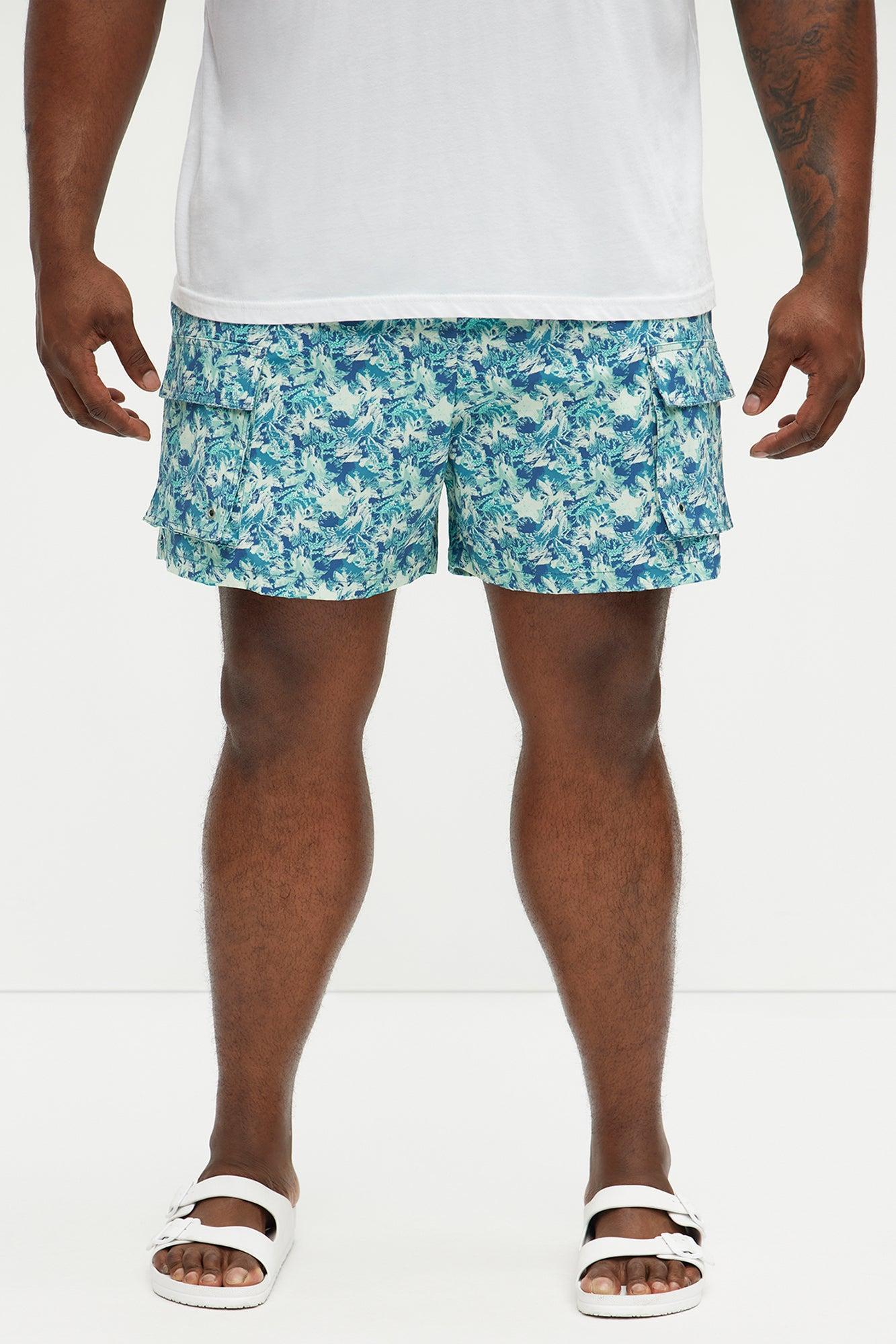 Oceanus Cargo Swim Mid Trunk - Blue/combo Product Image
