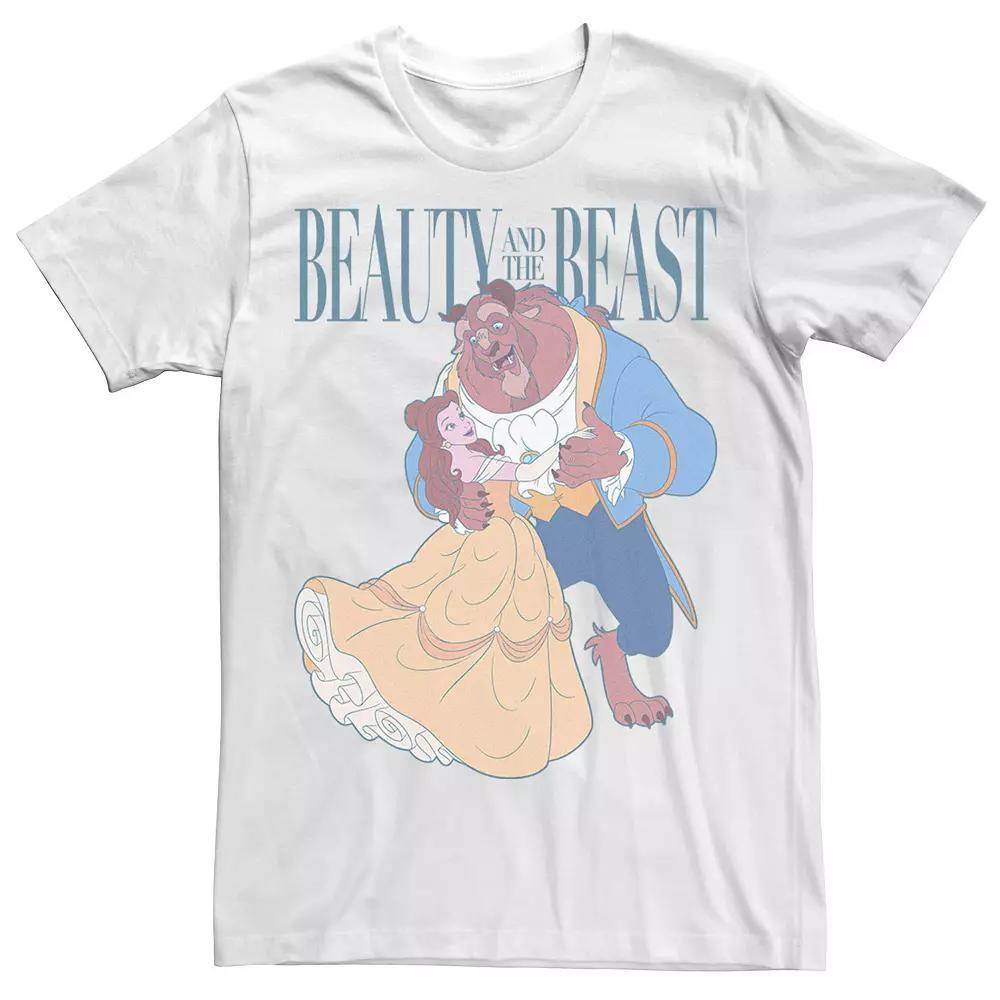 Big & Tall Disney Beauty And The Beast Belle And Beast Classic Portrait Tee, Men's, Size: 5XL, White Product Image