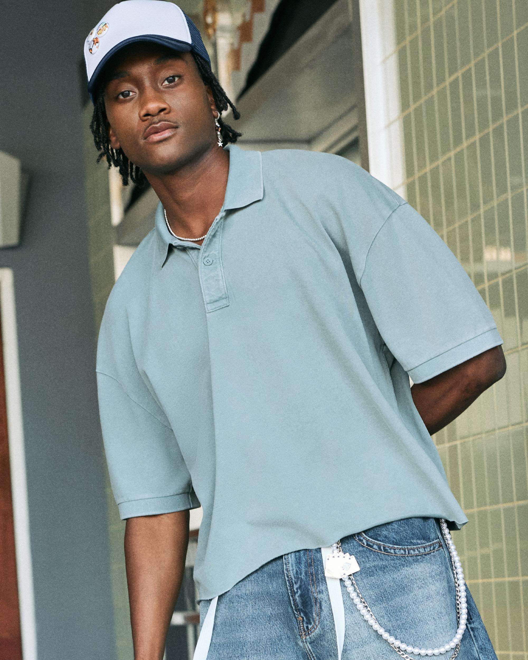 Boxy Crop Polo Product Image