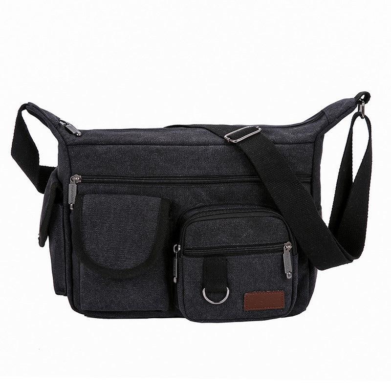 Lior Canvas Tote Bag Messenger Crossbody Shoulder Bag Large Bag with Multiple Pockets Product Image