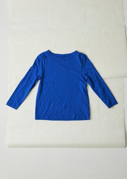 Lia Garment Dyed Boat Neck Tee | Smalt Product Image