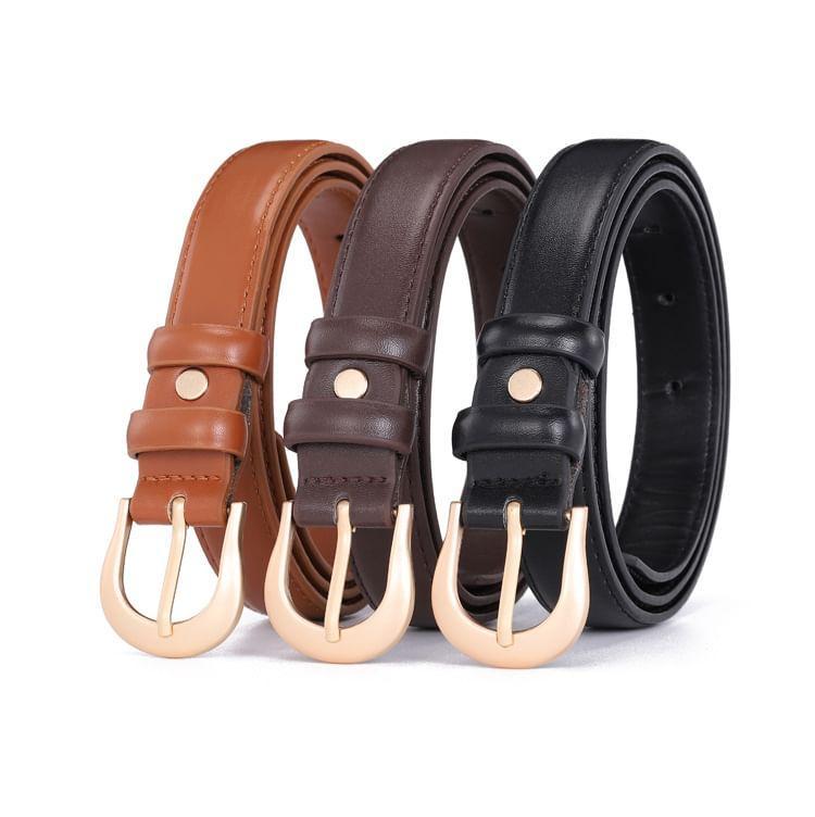 Plain Faux Leather Belt Product Image