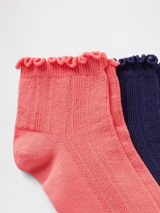 Ruffle-Trim Ankle Socks (2-Pack) Product Image