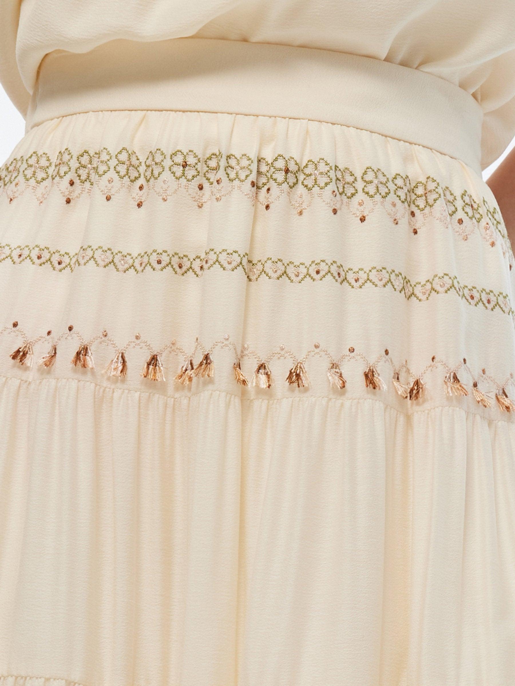 Acetate Blend Women Embroidered Skirt Product Image