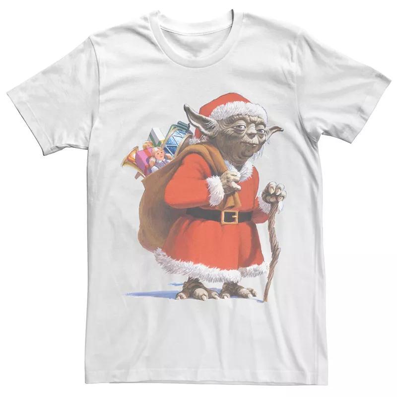 Men's Star Wars Santa Yoda Tee, Size: Large, White Product Image