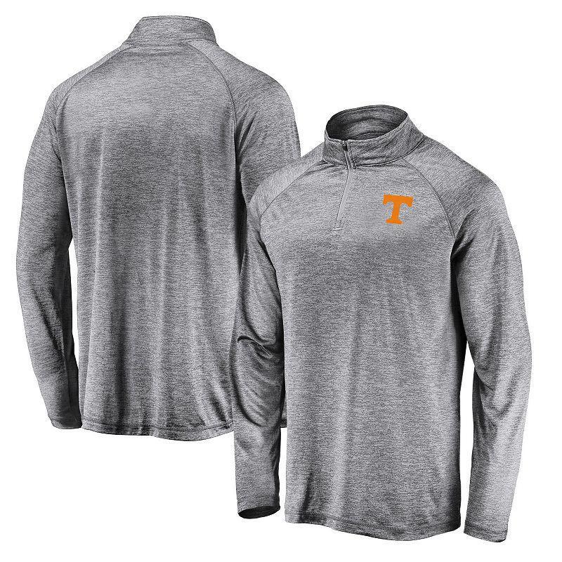 Mens Fanatics Branded Gray Tennessee Volunteers Striated Raglan Lightweight Quarter-Zip Top Product Image