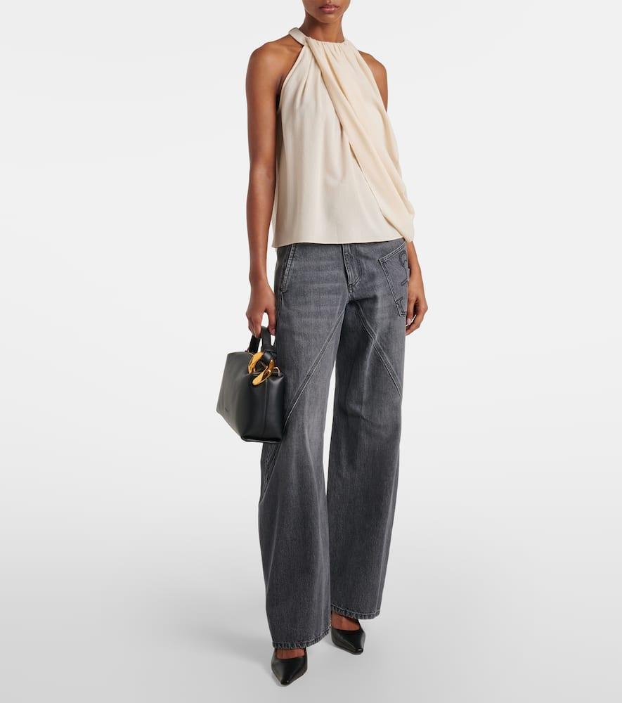 JW ANDERSON Twisted Halterneck Top In White Product Image