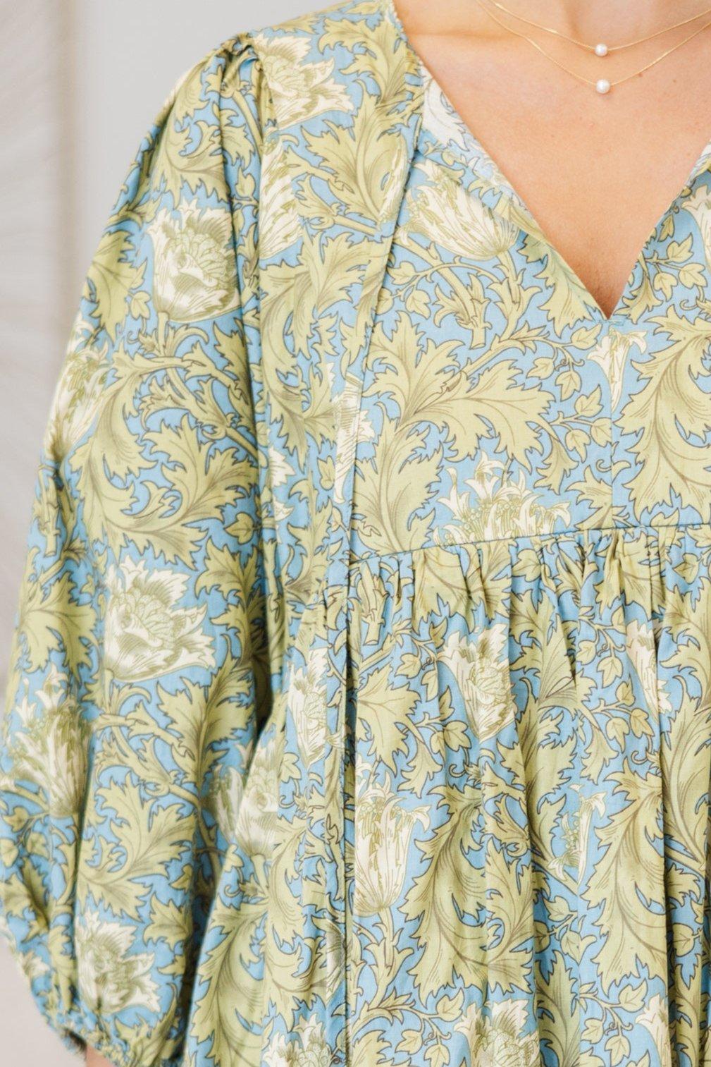 NURSING COLLECTION: It's All True Light Blue Floral Dress Female Product Image
