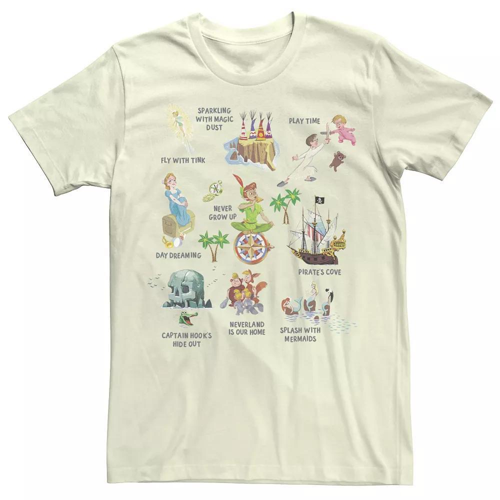 Disney's Tinkerbell Peter Pan Storytelling Poster Men's Tee, Size: Medium, Natural Product Image