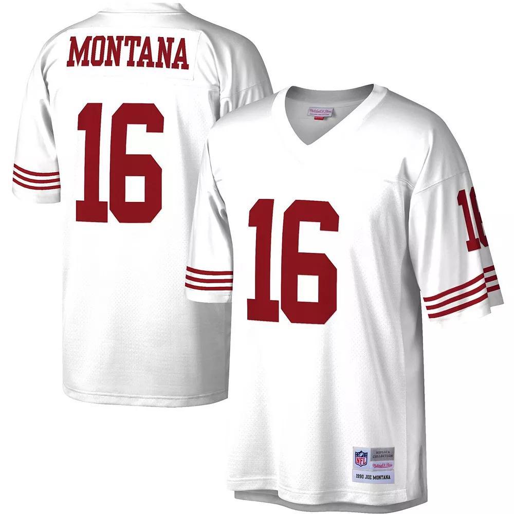 Men's Mitchell & Ness Joe Montana White San Francisco 49ers Legacy Replica Jersey, Size: 3XL Product Image