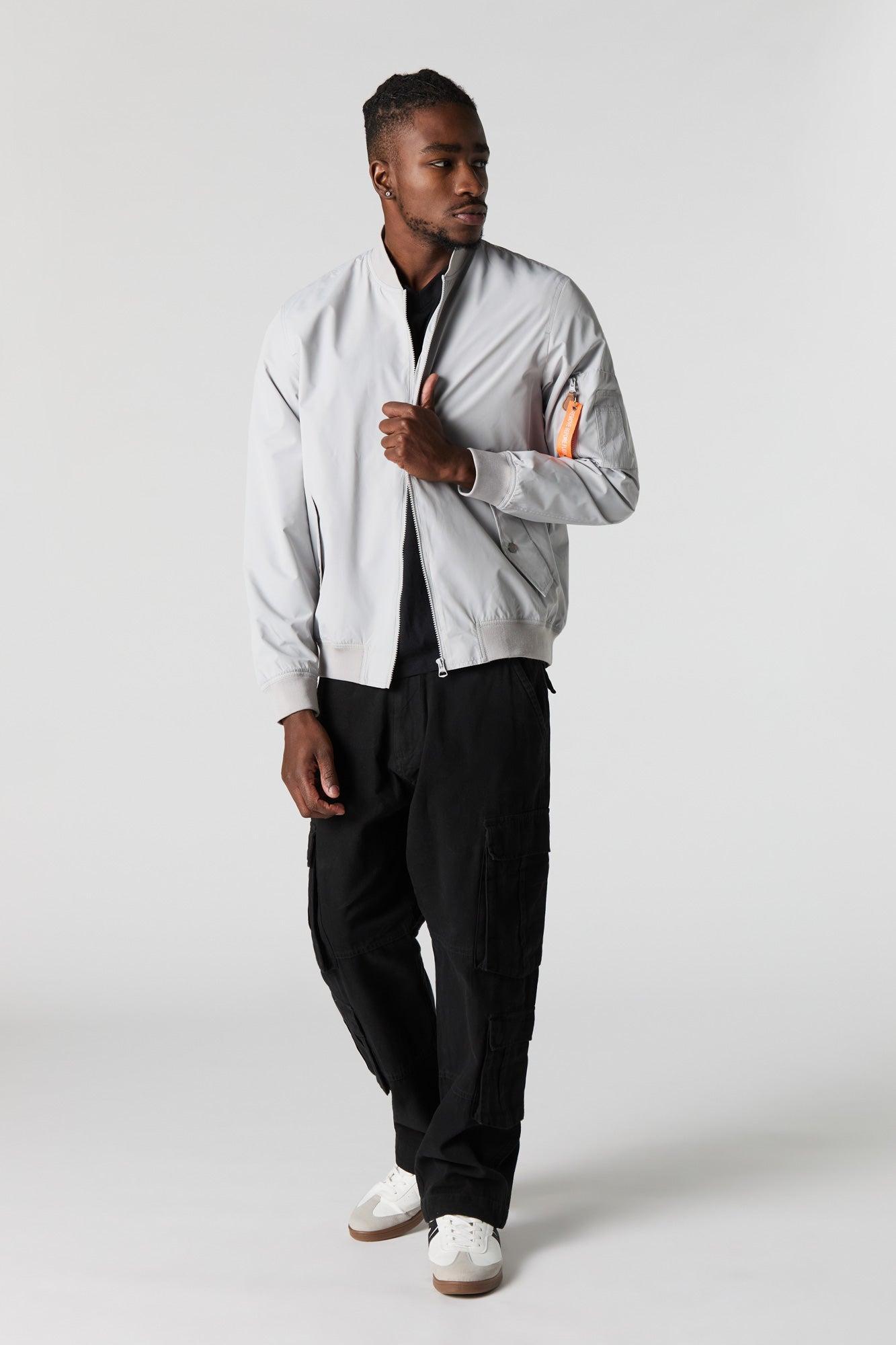 Nylon Bomber Jacket Male Product Image