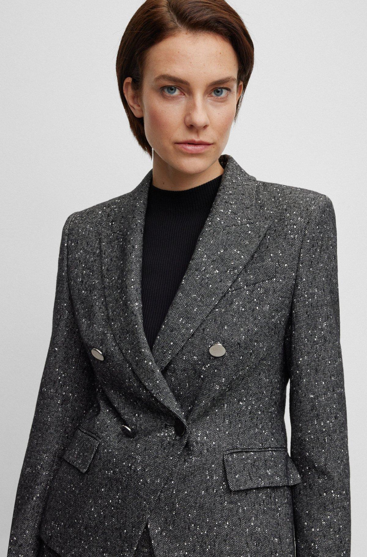 Slim-fit jacket in structured tweed Product Image