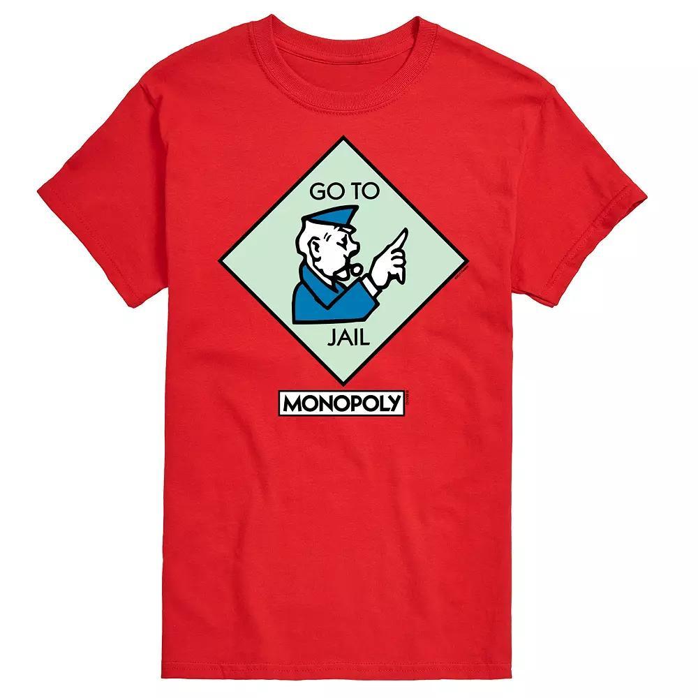 Mens Monopoly Go To Jail Square Graphic Tee Product Image
