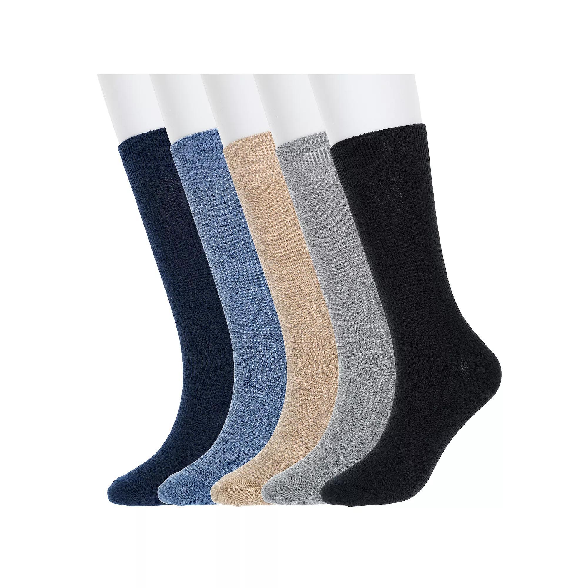 Men's Sonoma Goods For Life® 5-pack Socks, Assorted Waffle Knit Product Image
