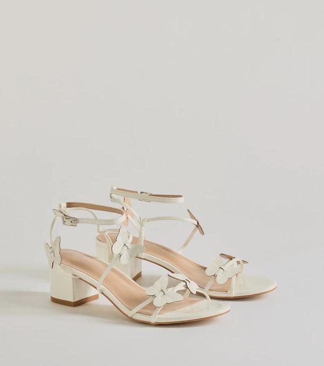 Feeling Fly Butterfly Patent Block Heels Product Image